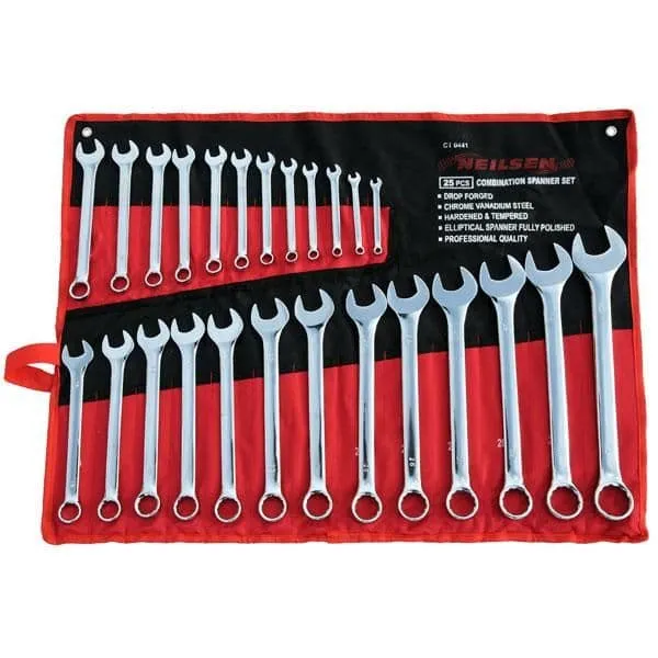 Spanner Set - 25 Piece 6 - 32mm Full Polish Finish