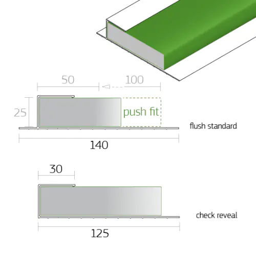 100mm Dacatie Supafix Flexicloser Cavity Closer 2.4M - Compresses Between 50mm - 100mm