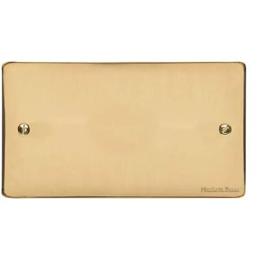 Elite Flat Plate Range-Polished Brass-Double Blank Plate