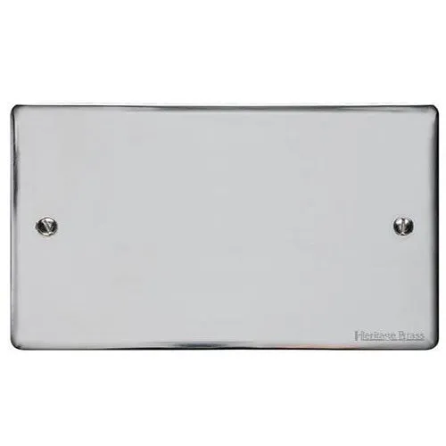 Elite Flat Plate Range-Polished Chrome-Double Blank Plate