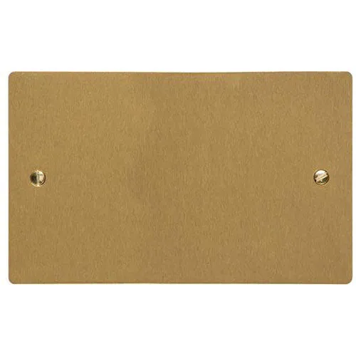 Elite Flat Plate Range-Satin Brass-Double Blank Plate