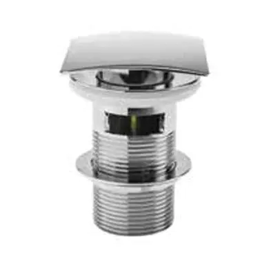 1.1/4In Square Slotted Push Button Basin Waste WAS036