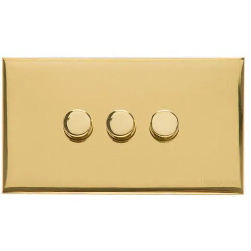 Winchester Range-Polished Brass-3 Gang Dimmer (400 watts)