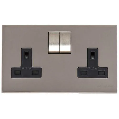 Winchester Range-Satin Nickel-Double Socket (13 Amp)