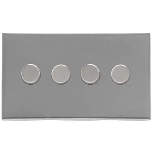 Winchester Range-Satin Chrome Silk-4 Gang Dimmer (250 watts)