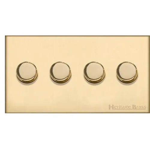 Winchester Range-Satin Brass-4 Gang Dimmer (400watts)