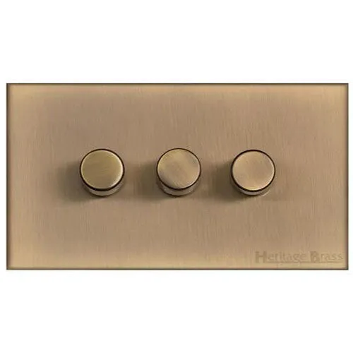 Winchester Range-Antique Brass-3 Gang Dimmer (400 watts)