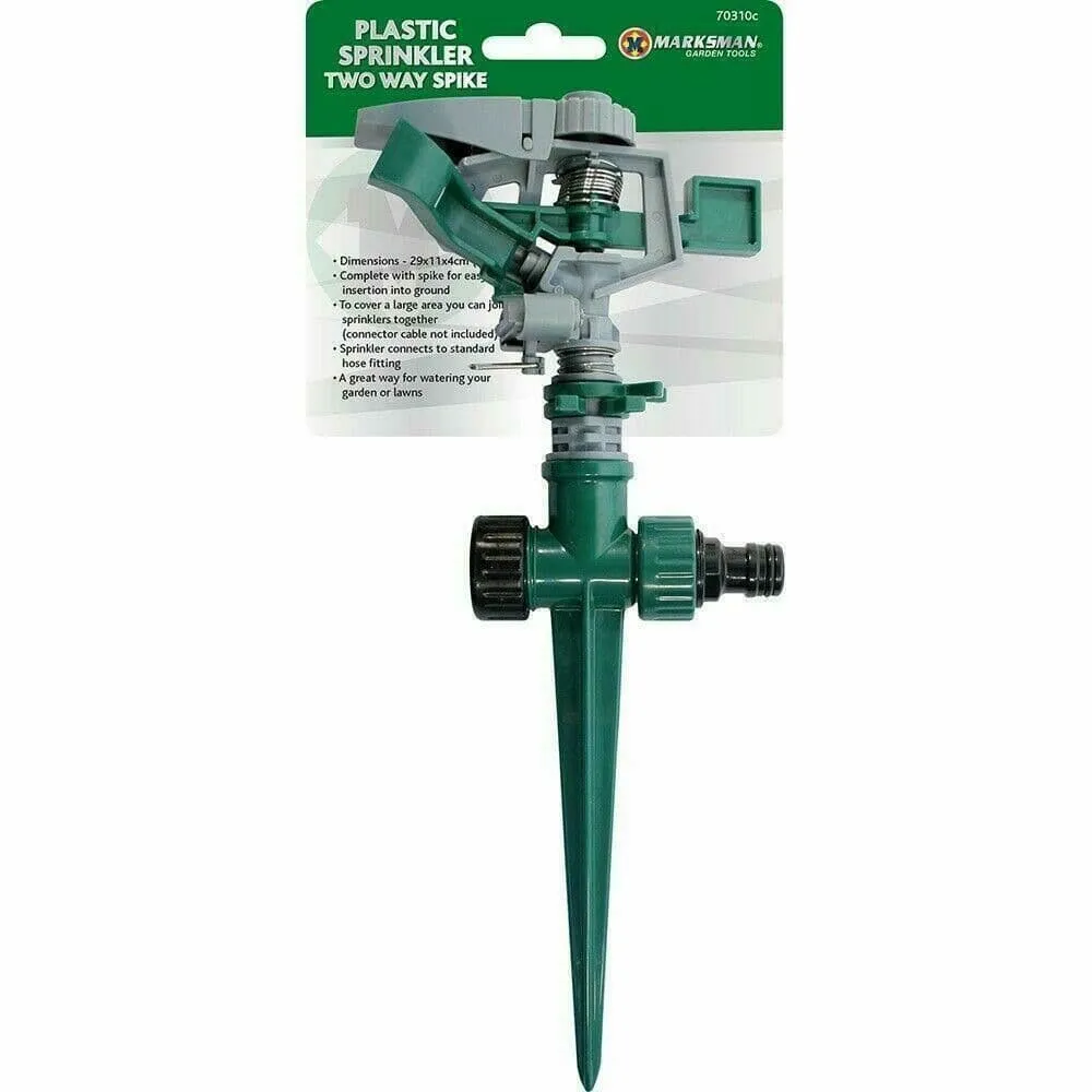 Water Sprinkler Garden Lawn Impulse Plastic Spike Grass Hose 360 Degree