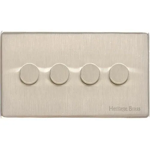 Vintage Range-Satin Nickel-4 Gang Dimmer (400watts)