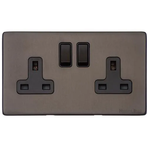 Vintage Range-Matt Bronze-Double Socket (13 Amp)