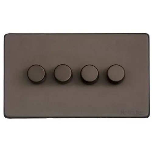 Vintage Range-Matt Bronze-4 Gang Dimmer (400watts)