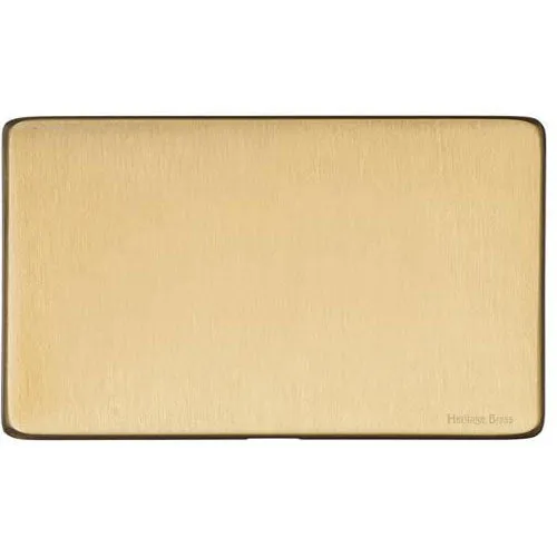 Vintage Range-Satin Brass-Double Blank Plate