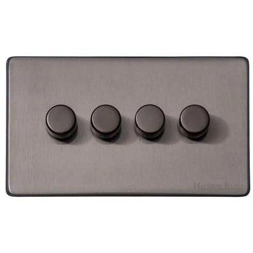 Vintage Range-Satin Black Nickel-4 Gang Dimmer (400watts)