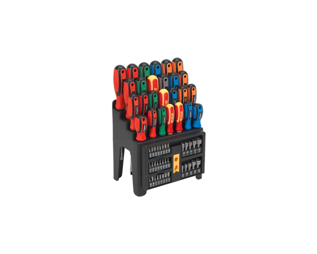 Sealey Screwdriver, Bit & Nut Driver Set 61pc - light trade