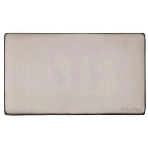 Vintage Range-Aged Pewter-Double Blank Plate