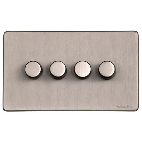 Vintage Range-Aged Pewter-4 Gang Dimmer (400watts)