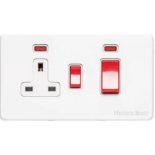 Vintage Range-Gloss White-5 Amp 3 Round Pin Socket