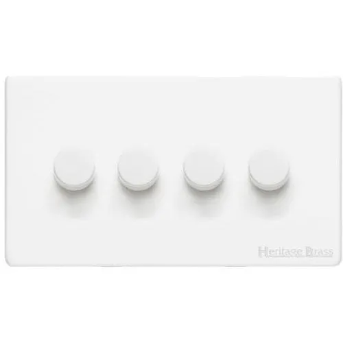 Vintage Range-Gloss White-4 Gang Dimmer (400watts)