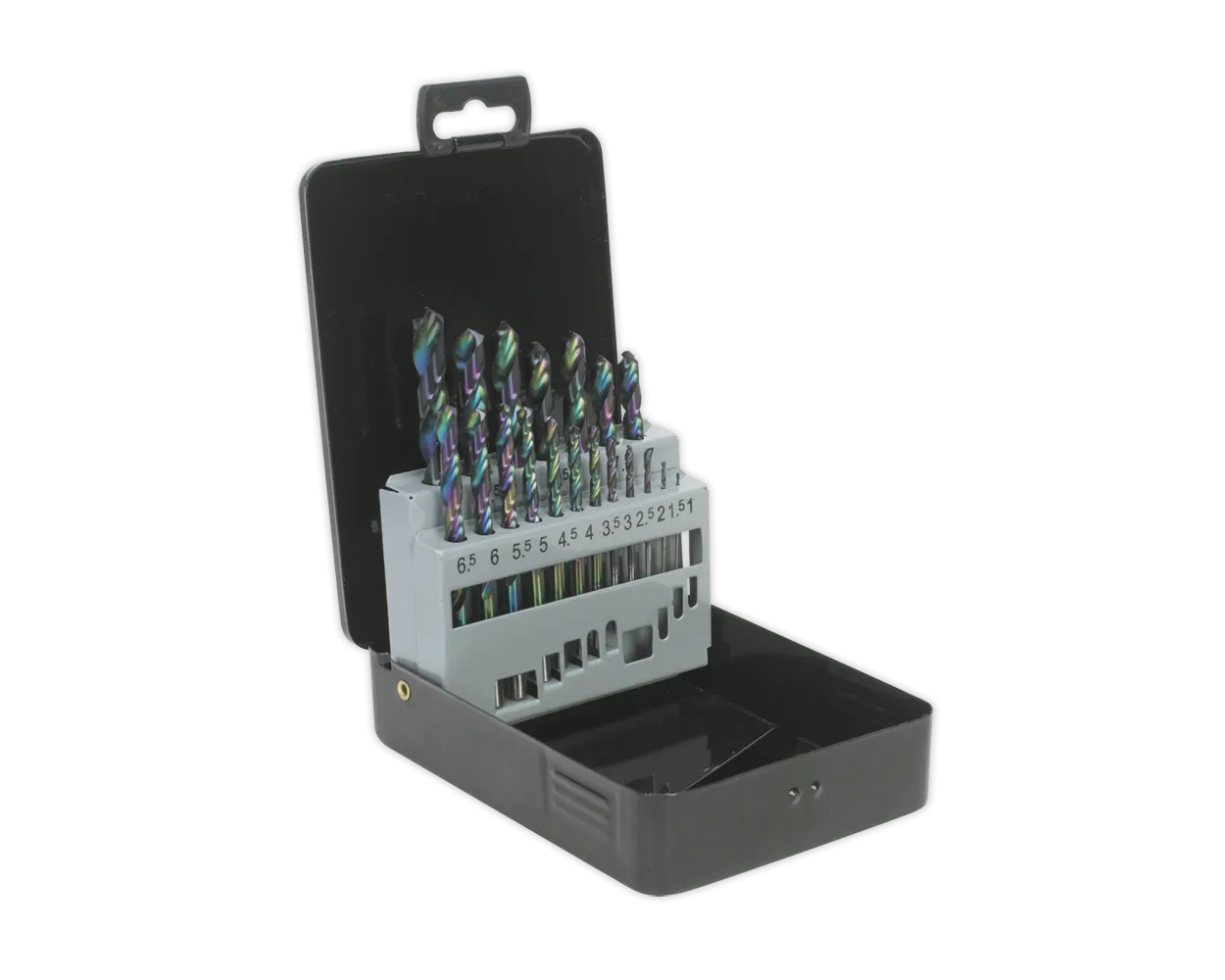 Sealey HSS Drill Bit Set, 19pc Edge Ground Metric DIN338