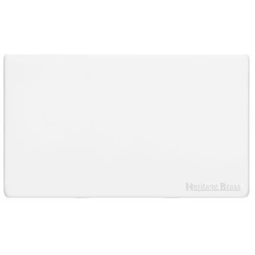 Vintage Range-Matt White-Double Blank Plate