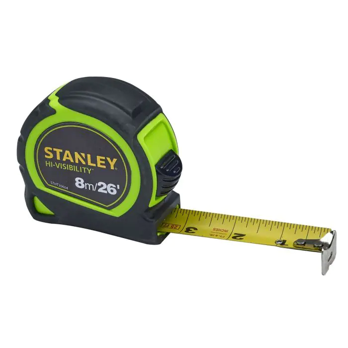 Stanley 8m (26ft) Hi-Vis Tape XMS19HVTAPE8