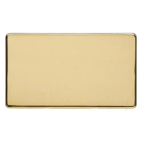 Studio Range-Polished Brass-Double Blank Plate
