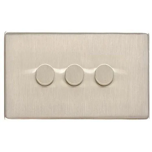 Studio Range-Satin Nickel-3 Gang Dimmer (250 watts)