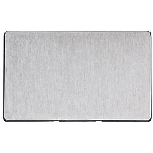 Studio Range-Satin Chrome-Double Blank Plate