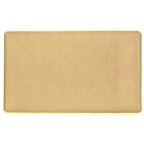 Studio Range-Satin Brass-Double Blank Plate