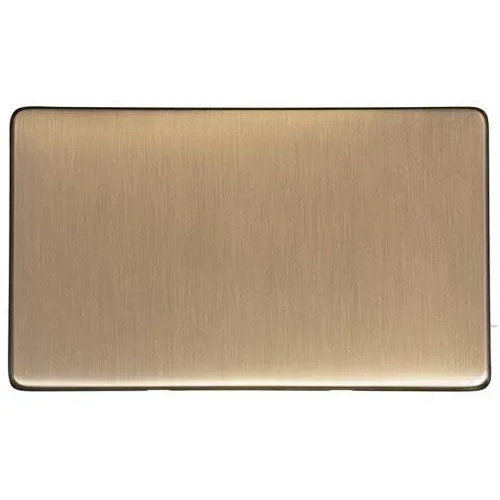 Studio Range-Antique Brass-Double Blank Plate