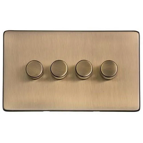 Studio Range-Antique Brass-4 Gang Dimmer (400watts)