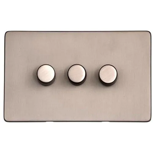 Studio Range-Aged Pewter-3 Gang Dimmer (250 watts)