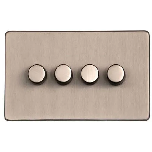 Studio Range-Aged Pewter-4 Gang Dimmer (400watts)