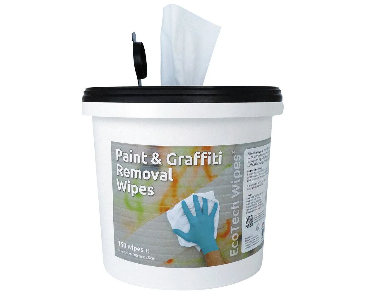 Ecotech Paint & Graffiti Wipes, tub of 150