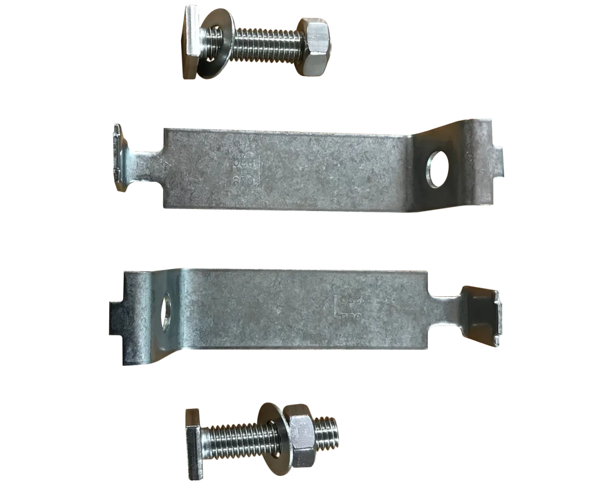 Pair of 76mm Steel Sign Back to Back Fixing Clips