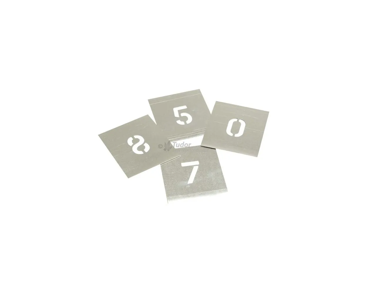 Zinc Plate Stencil Kit - numbers 0-9, 3inch